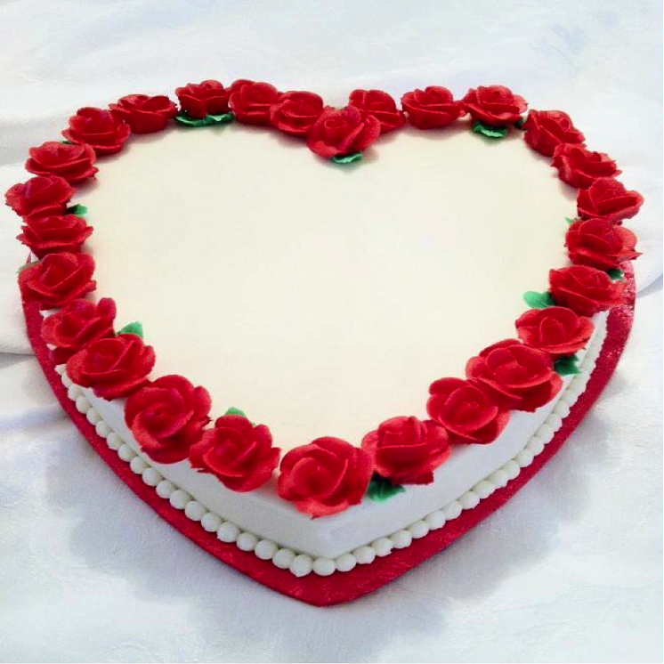 Order Online Valentine Butterscotch Heart Shape Cake | Winni.in | Winni.in
